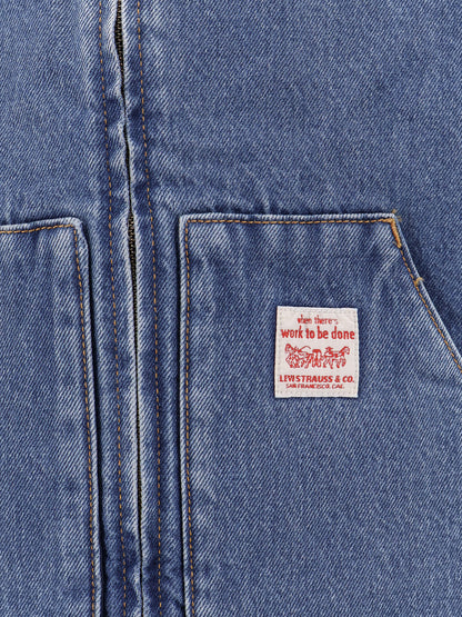 Padded denim vest thumbnail