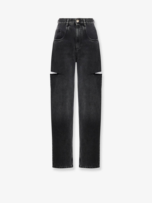 Black denim trousers