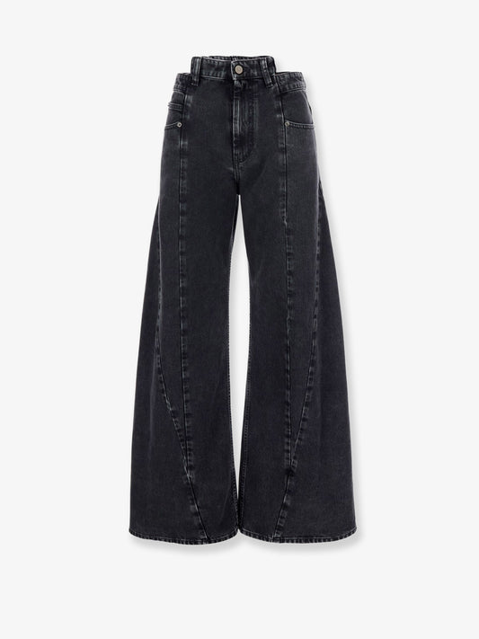 Black denim trousers