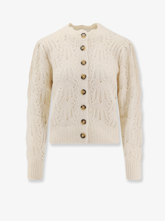 Maxine perforated alpaca blend cardigan