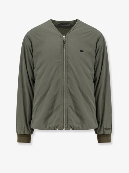 Nylon jacket with metal logo patch on the front thumbnail