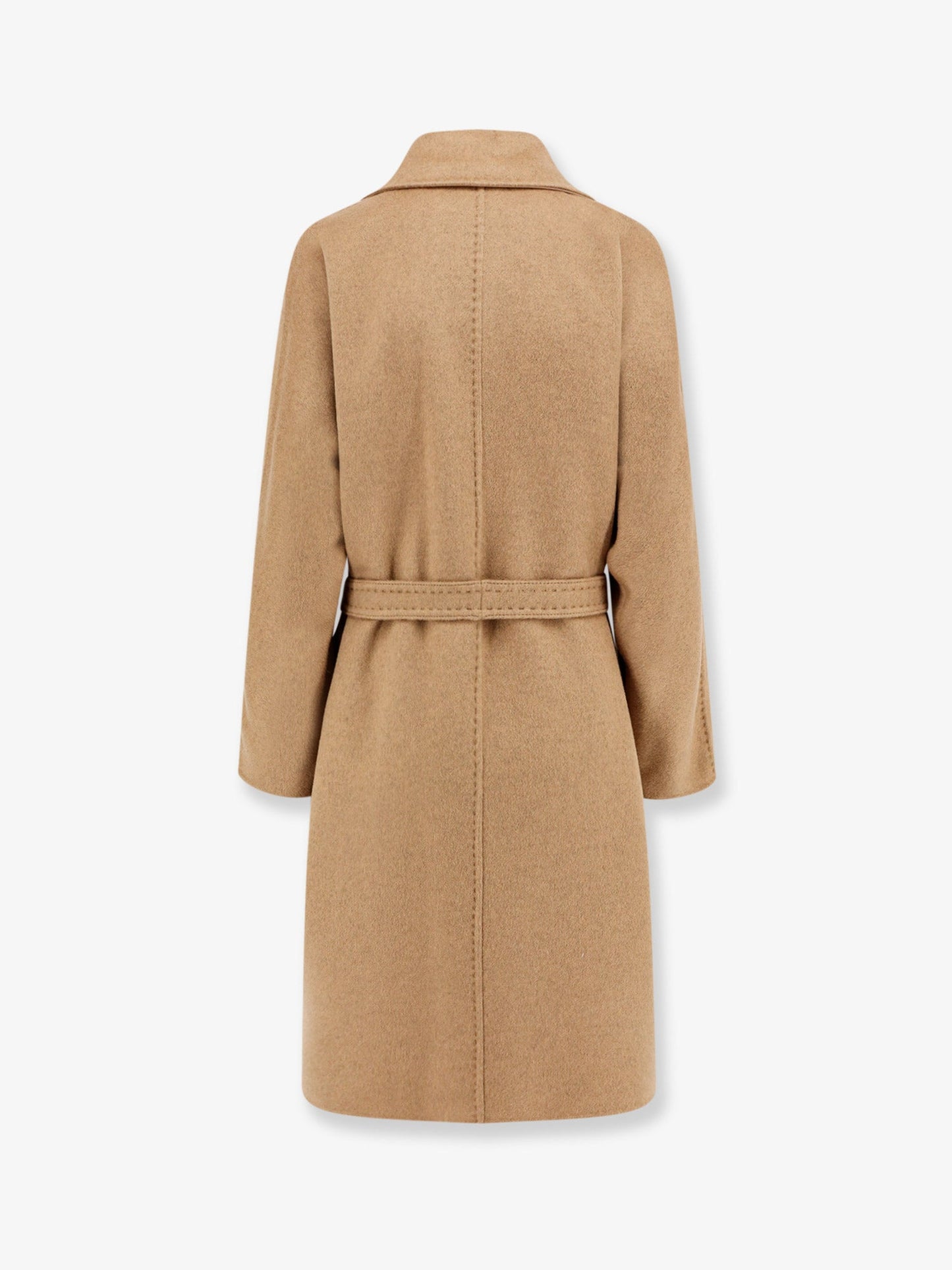 Valle cashmere coat with belt at waist