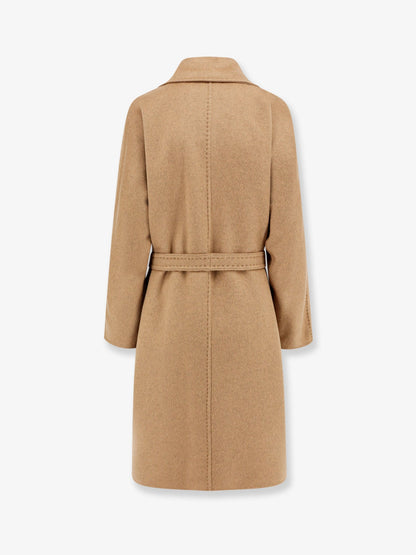 Valle cashmere coat with belt at waist thumbnail