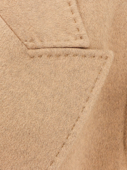 Valle cashmere coat with belt at waist thumbnail