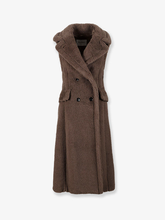 Boario sleeveless alpaca blend coat