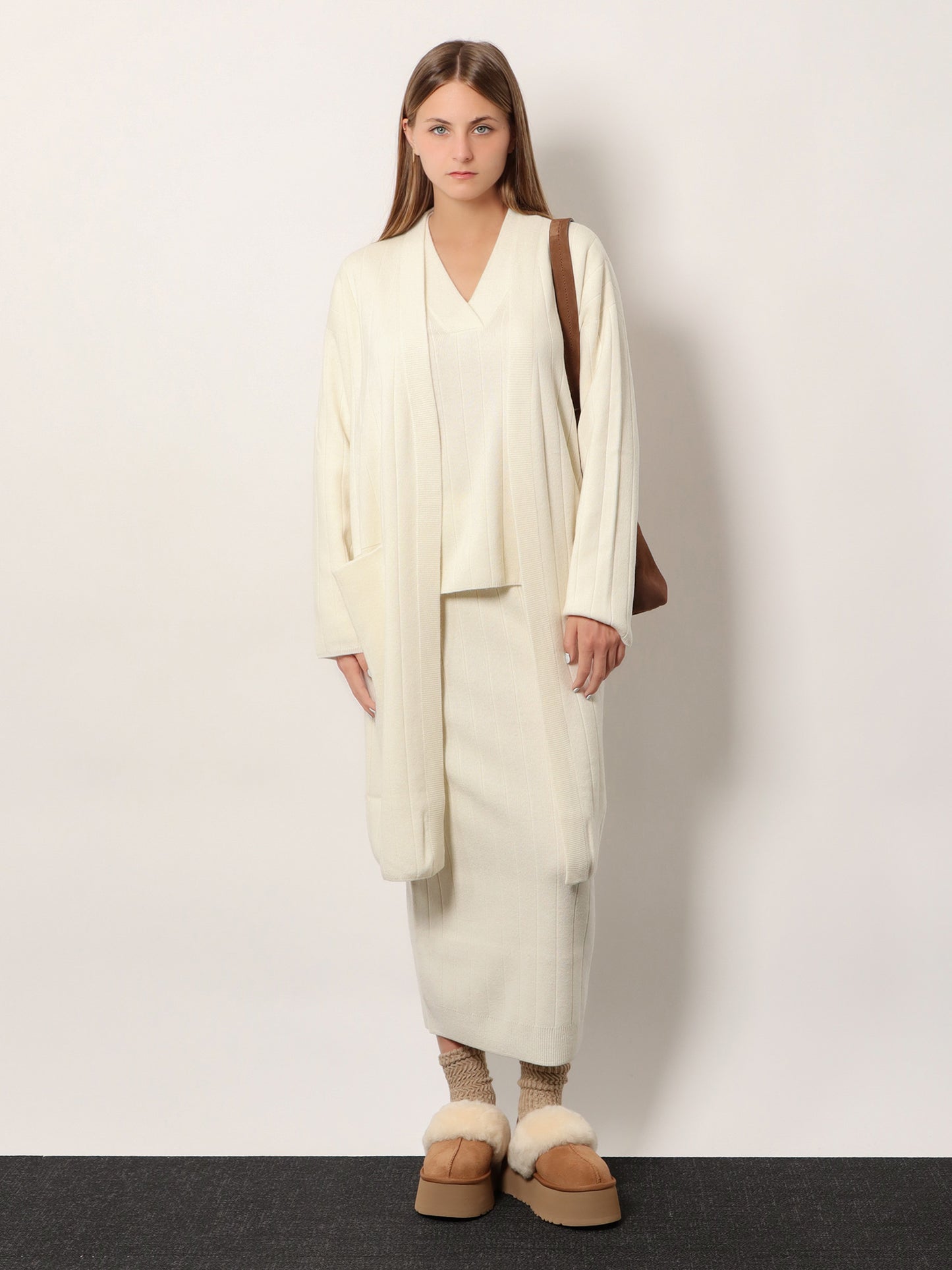 Sante cashmere midi skirt