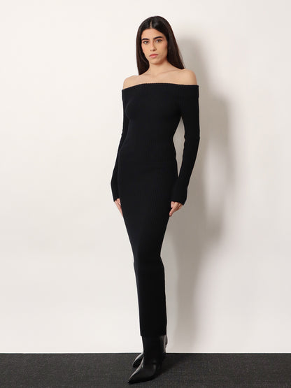 Arnes wool and cashmere long dress thumbnail
