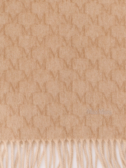 Logo camel scarf with all-over logo thumbnail