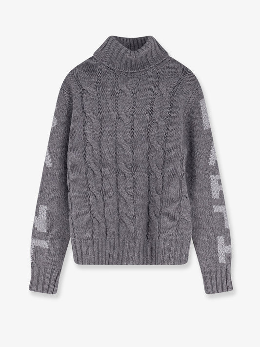 Adler wool blend cable knit turtleneck sweater