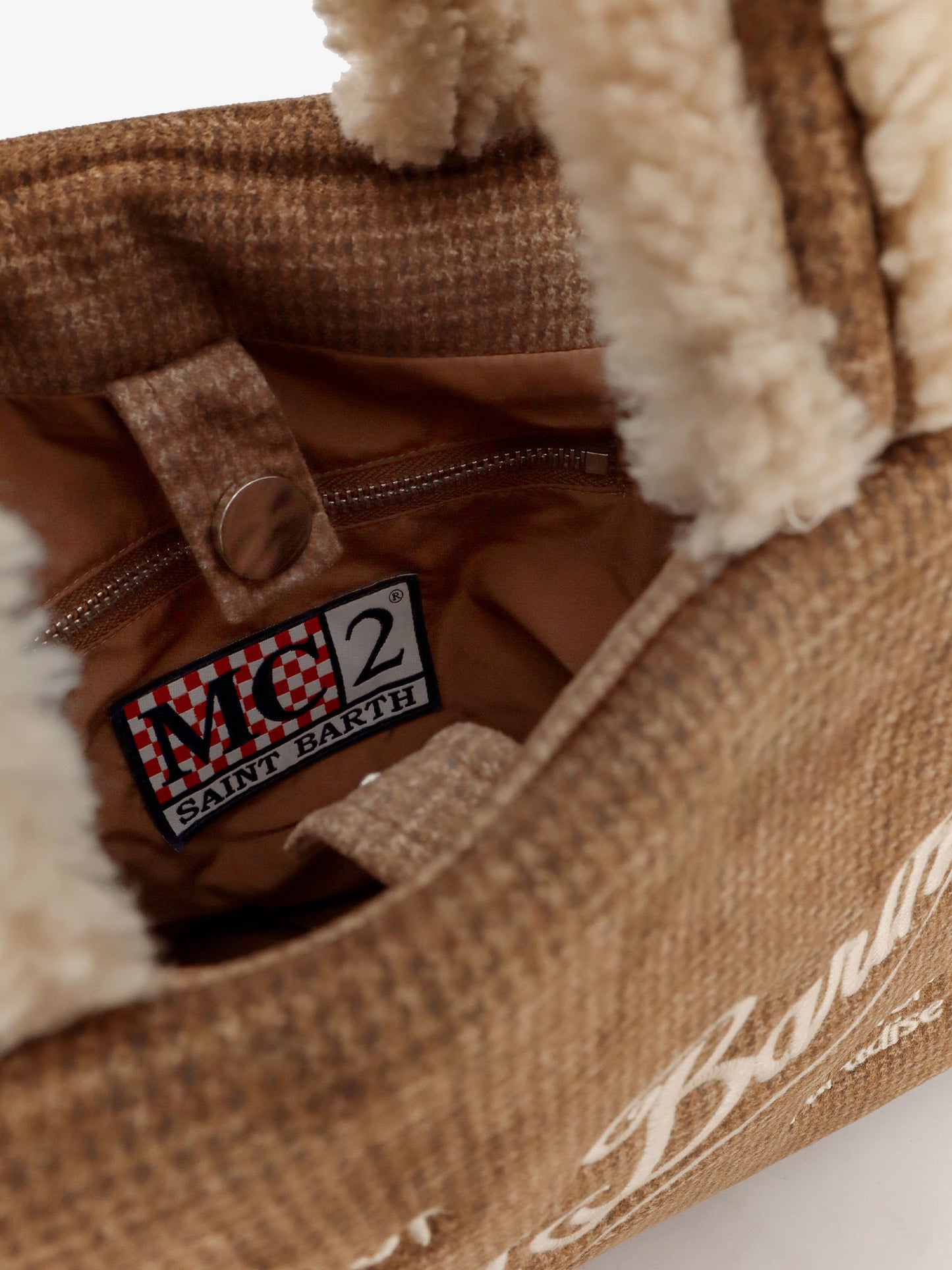 Colette Shearling Pied de Poule shoulder bag