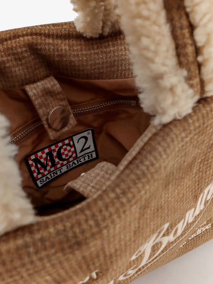 Colette Shearling Pied de Poule shoulder bag thumbnail