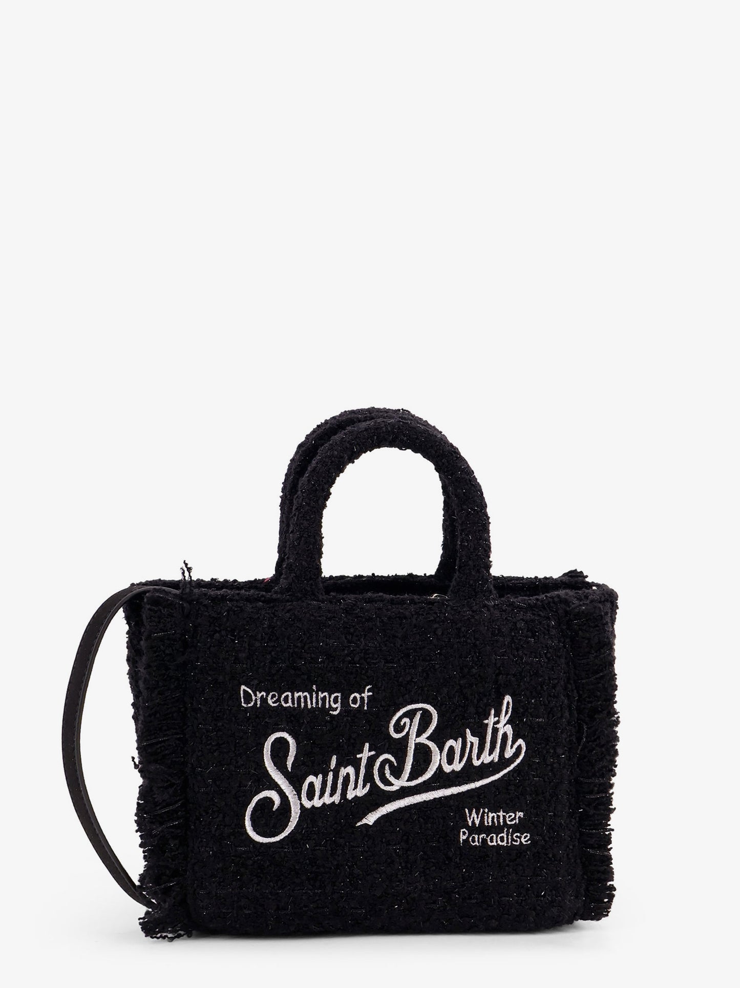 Vanity crossbody bag with embroidered logo on the front