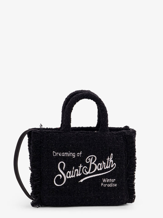 Vanity crossbody bag with embroidered logo on the front