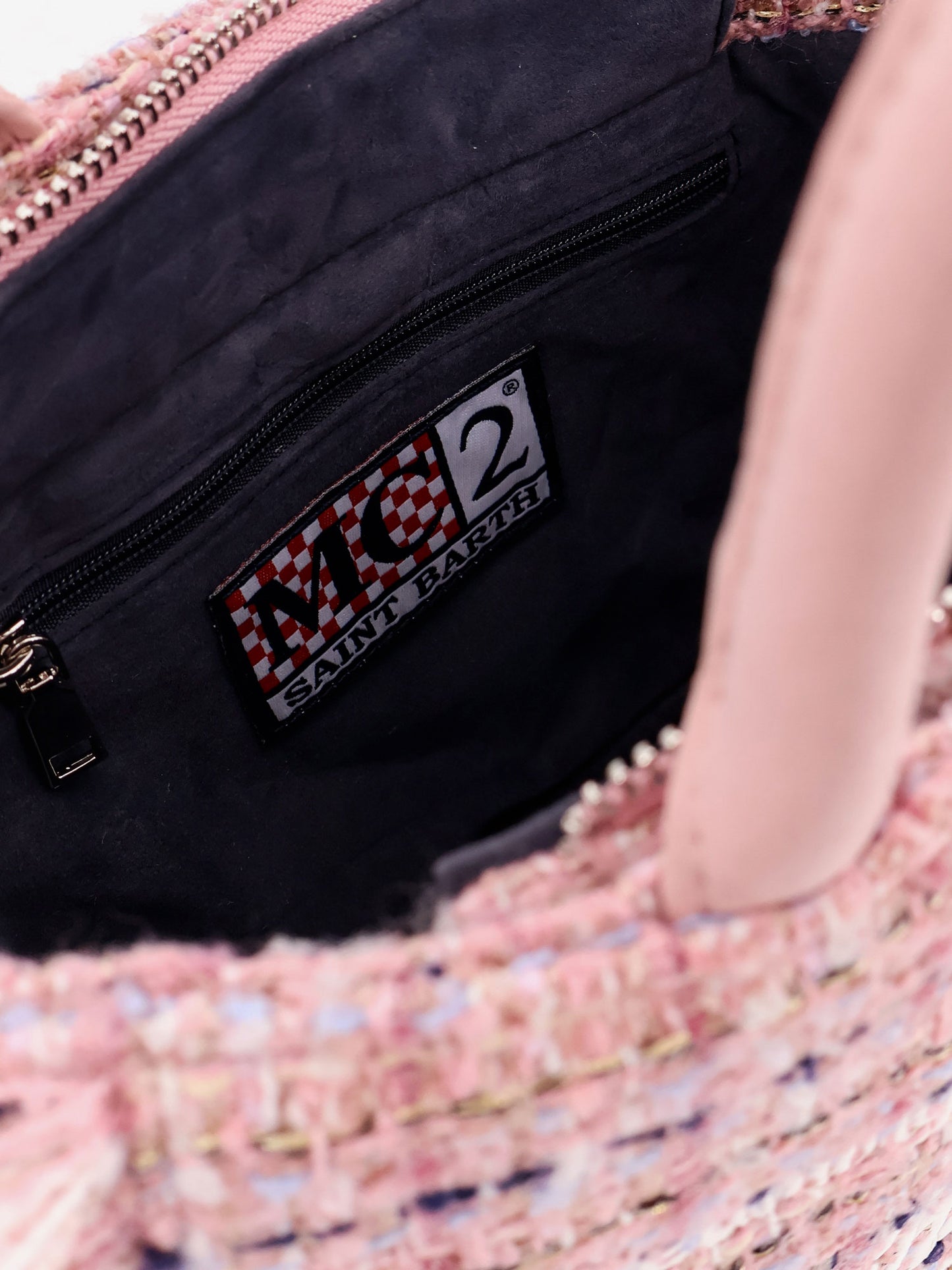 Vanity crossbody bag with embroidered logo on the front