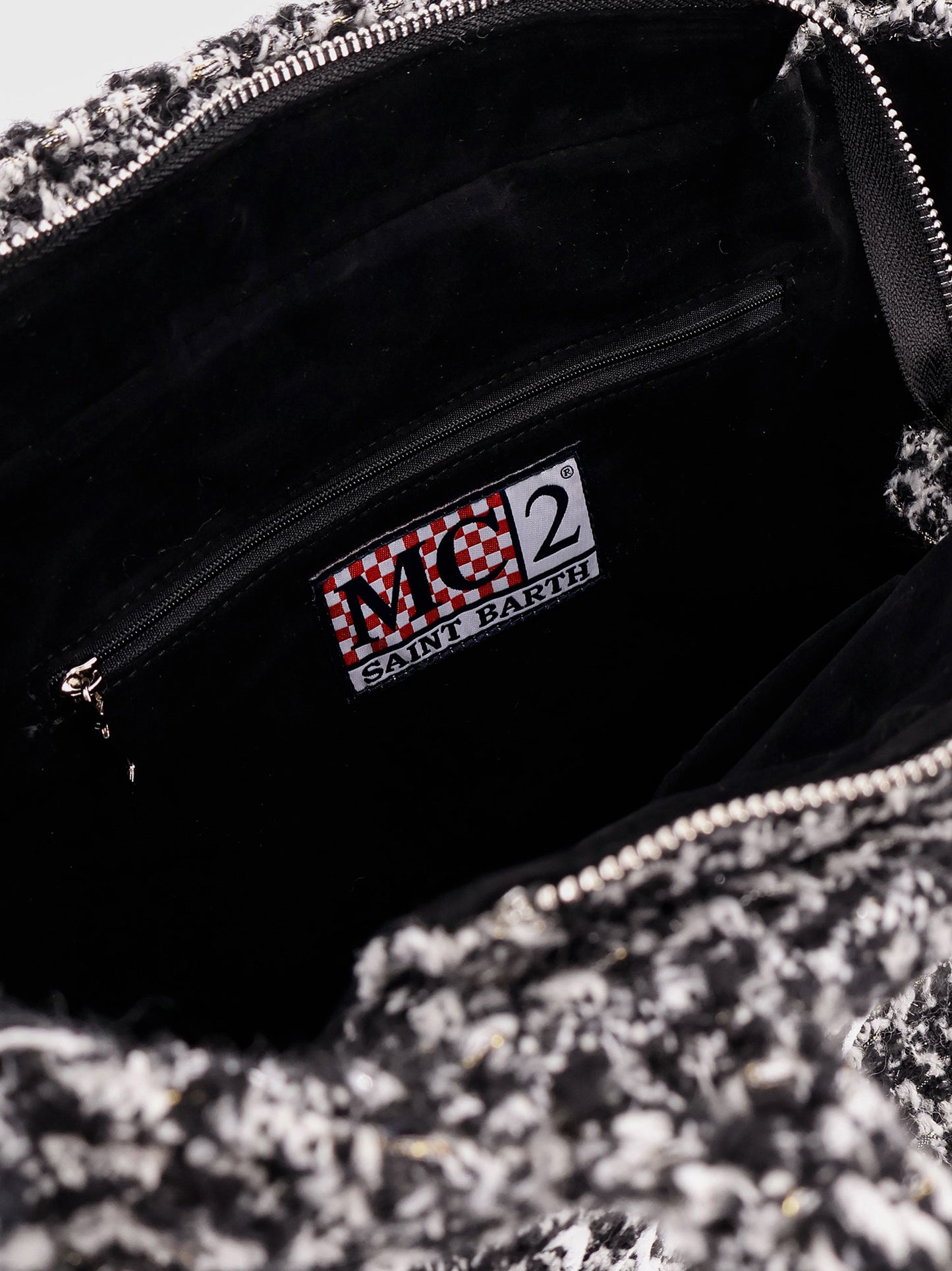 Vanity tweed wool blend shoulder bag