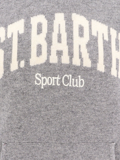 Hooded wool blend sweater thumbnail