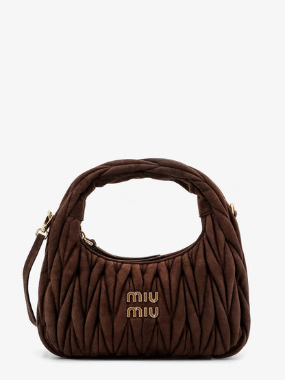 Wander matelassé suede shoulder bag thumbnail