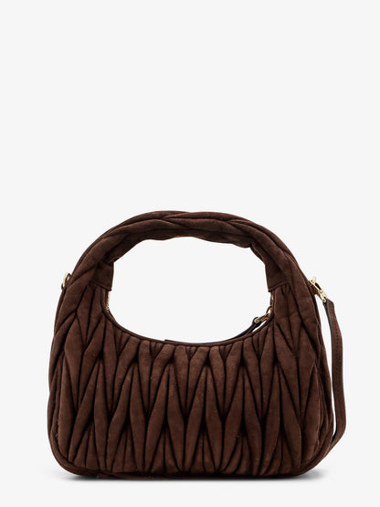 Wander matelassé suede shoulder bag thumbnail