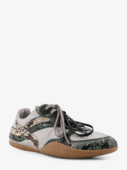 Gymnasium technical fabric and python-print Aisley sneakers thumbnail