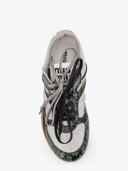 Gymnasium technical fabric and python-print Aisley sneakers thumbnail