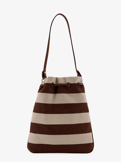 Canvas striped bucket bag thumbnail