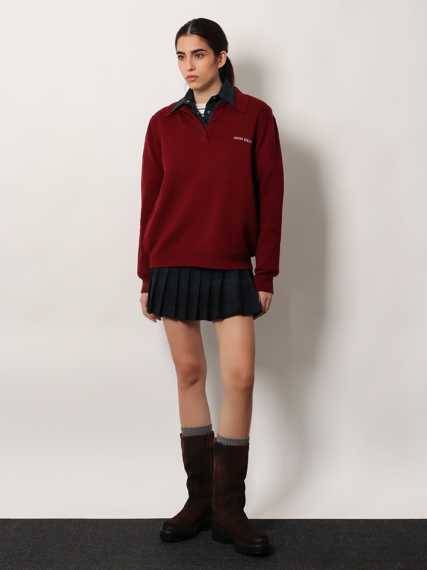 Cashmere polo sweater