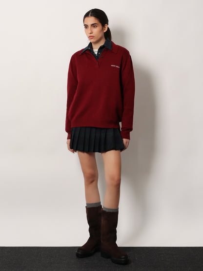 Cashmere polo sweater thumbnail