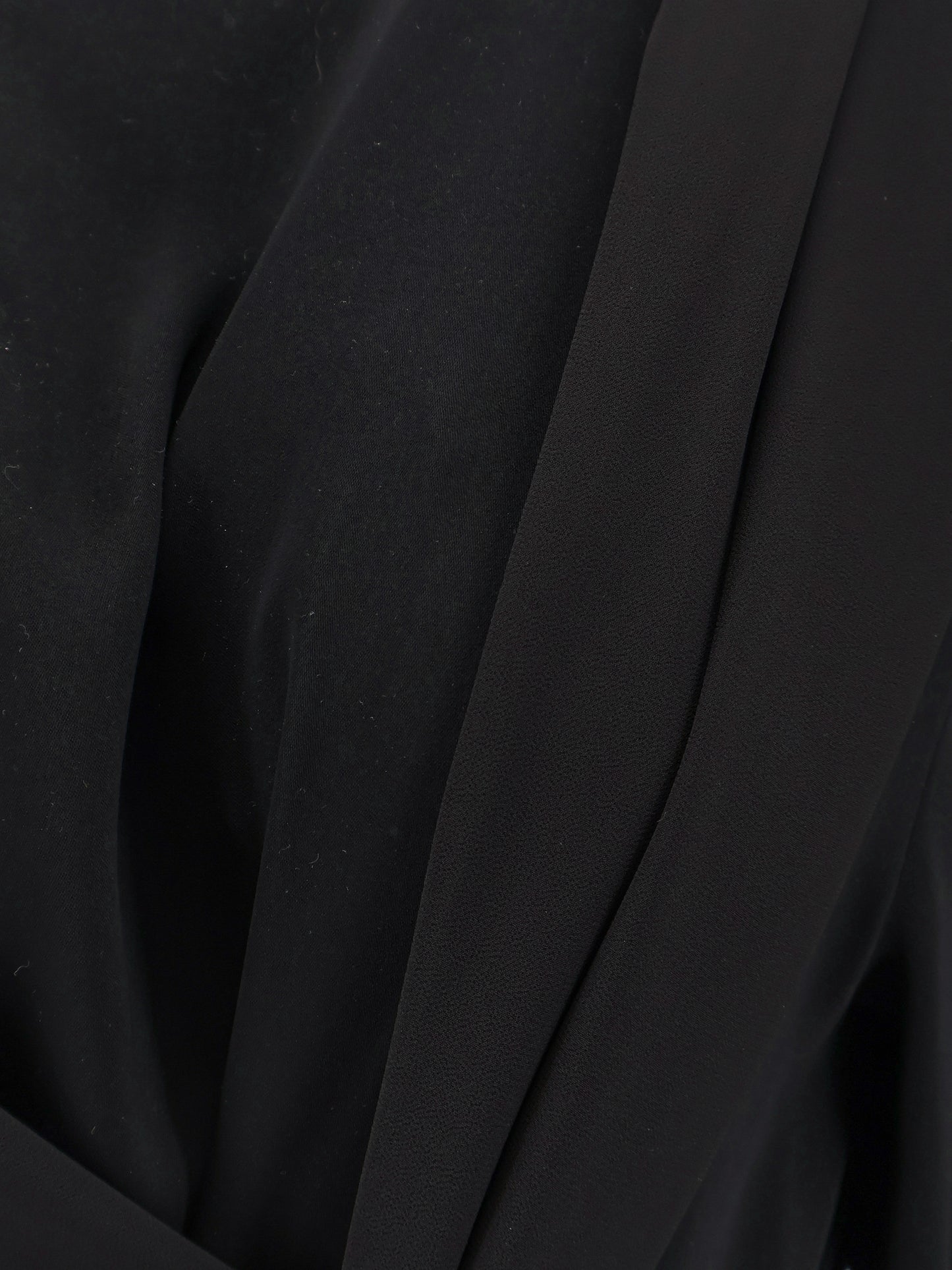 Long jersey dress with satin inserts