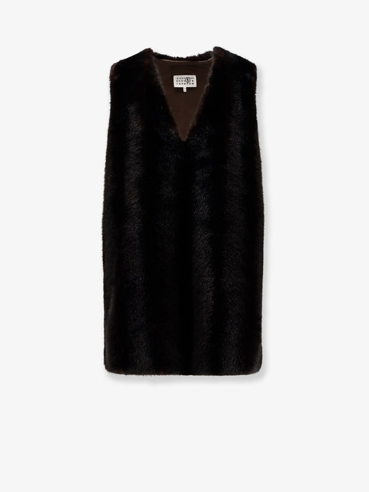 Faux shearling short dress