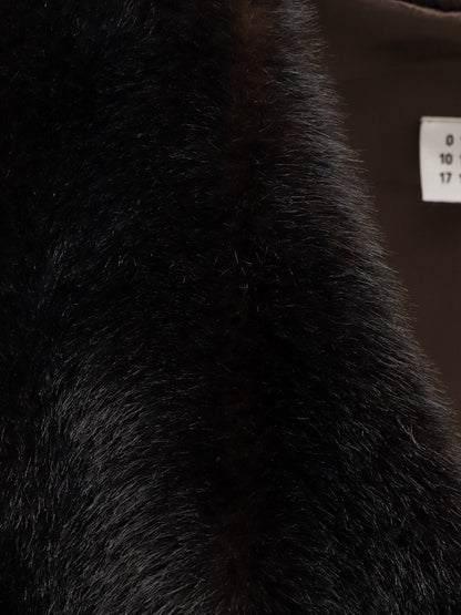 Faux shearling short dress thumbnail