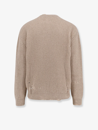 Wool blend sweater with distressed effect thumbnail