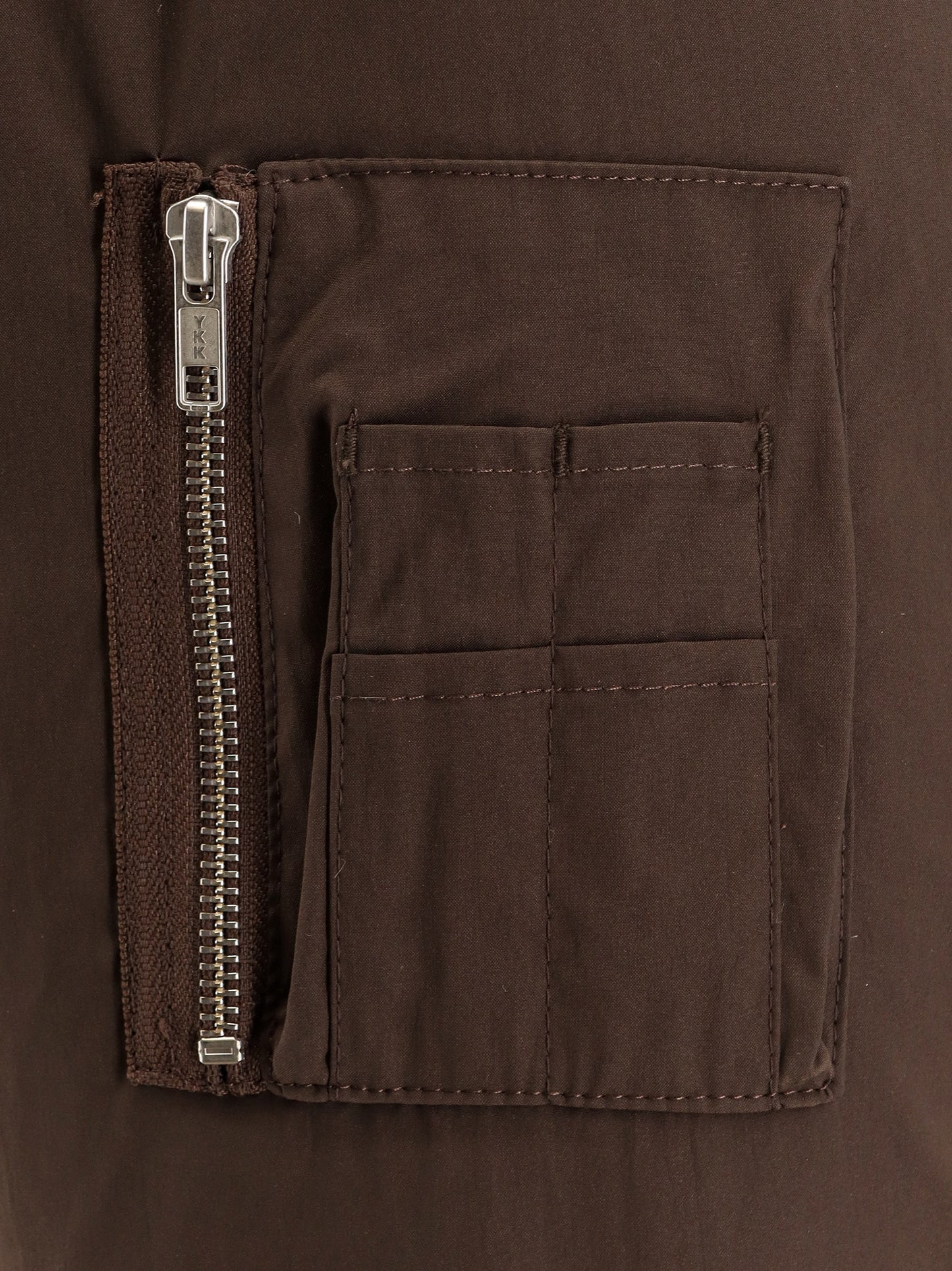 Reversible nylon and faux shearling bomber jacket