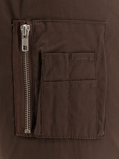 Reversible nylon and faux shearling bomber jacket thumbnail