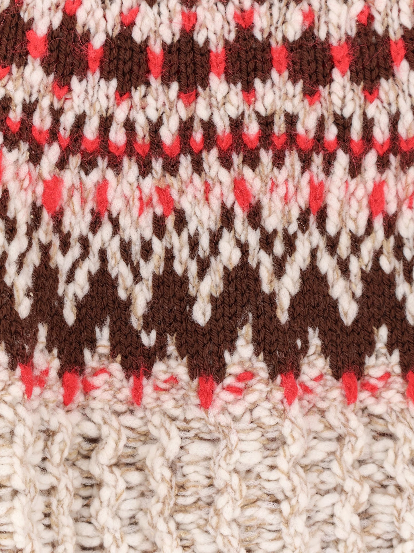 Jacquard wool blend sweater with geometric pattern