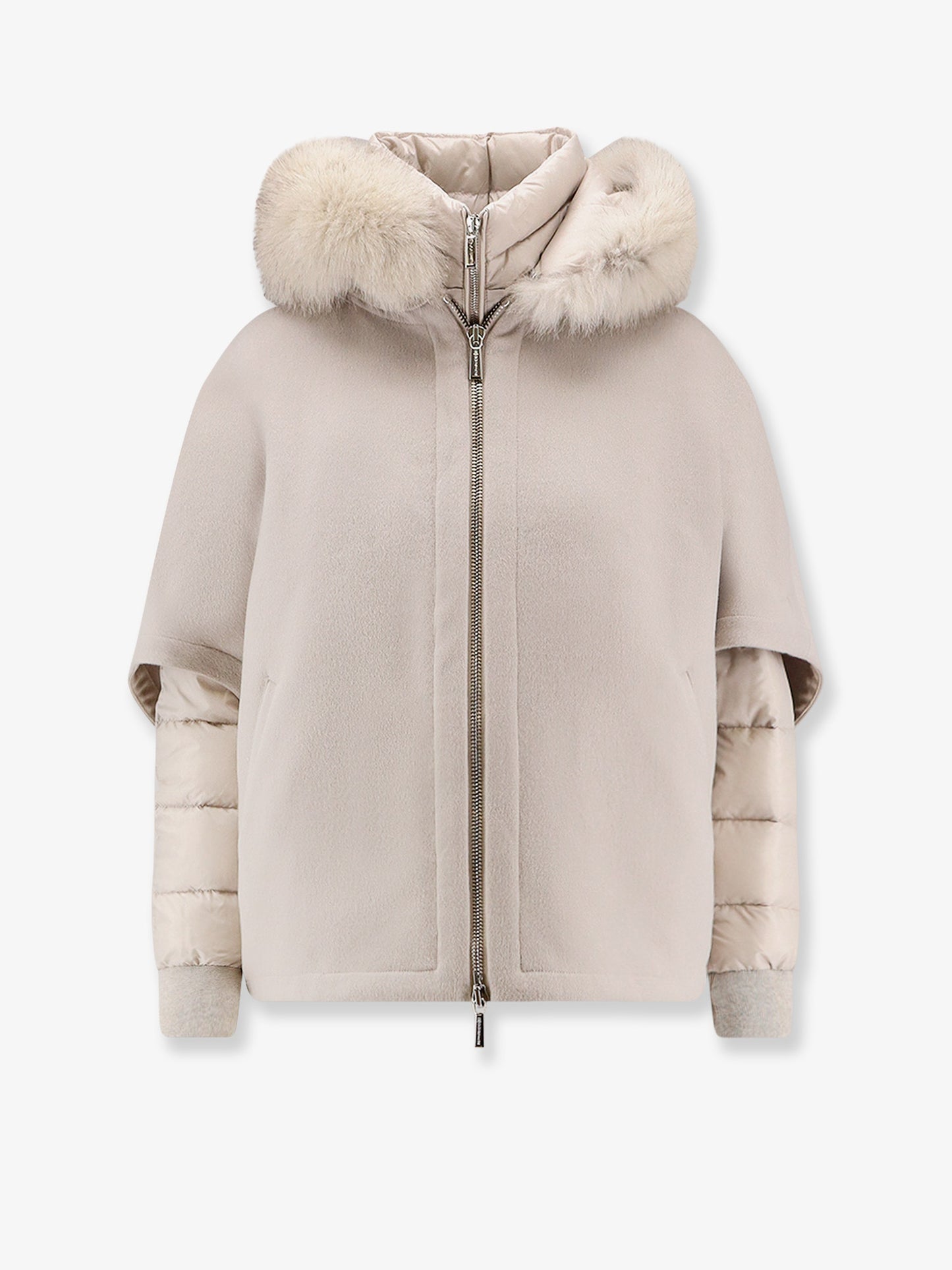 Pegaso-Cwr sleeveless wool and cashmere coat