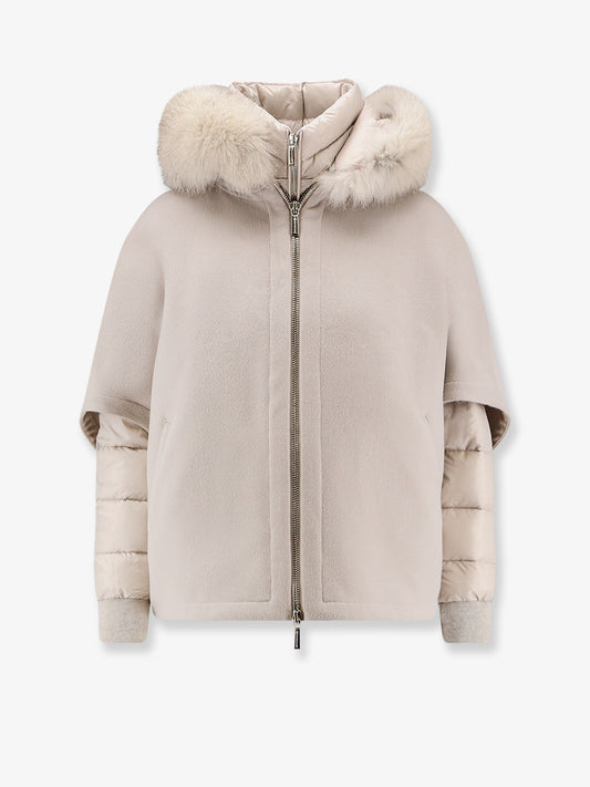 Pegaso-Cwr sleeveless wool and cashmere coat