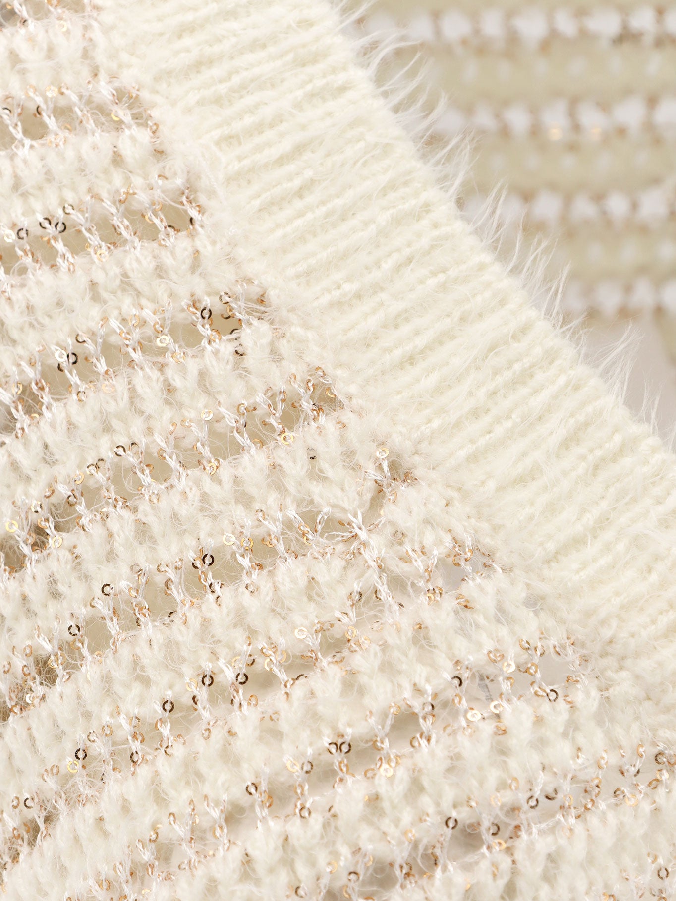 Wool blend sweater with sequins