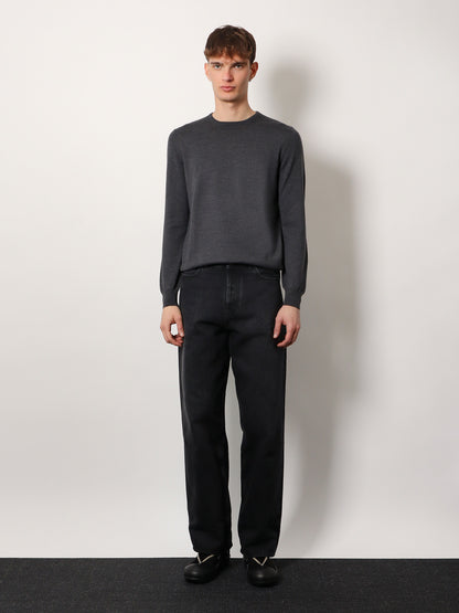 Virgin wool basic sweater thumbnail