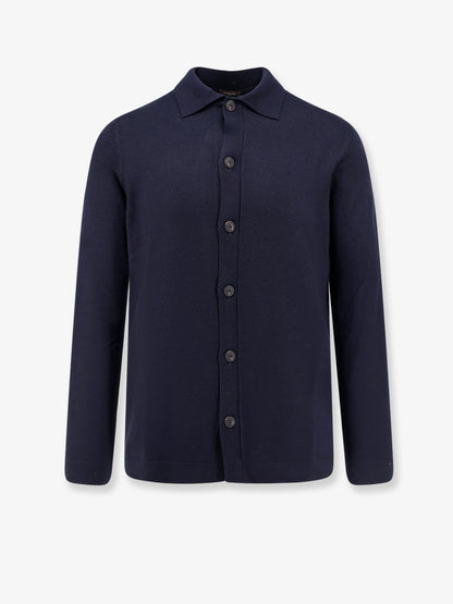 Virgin wool cardigan with collar thumbnail