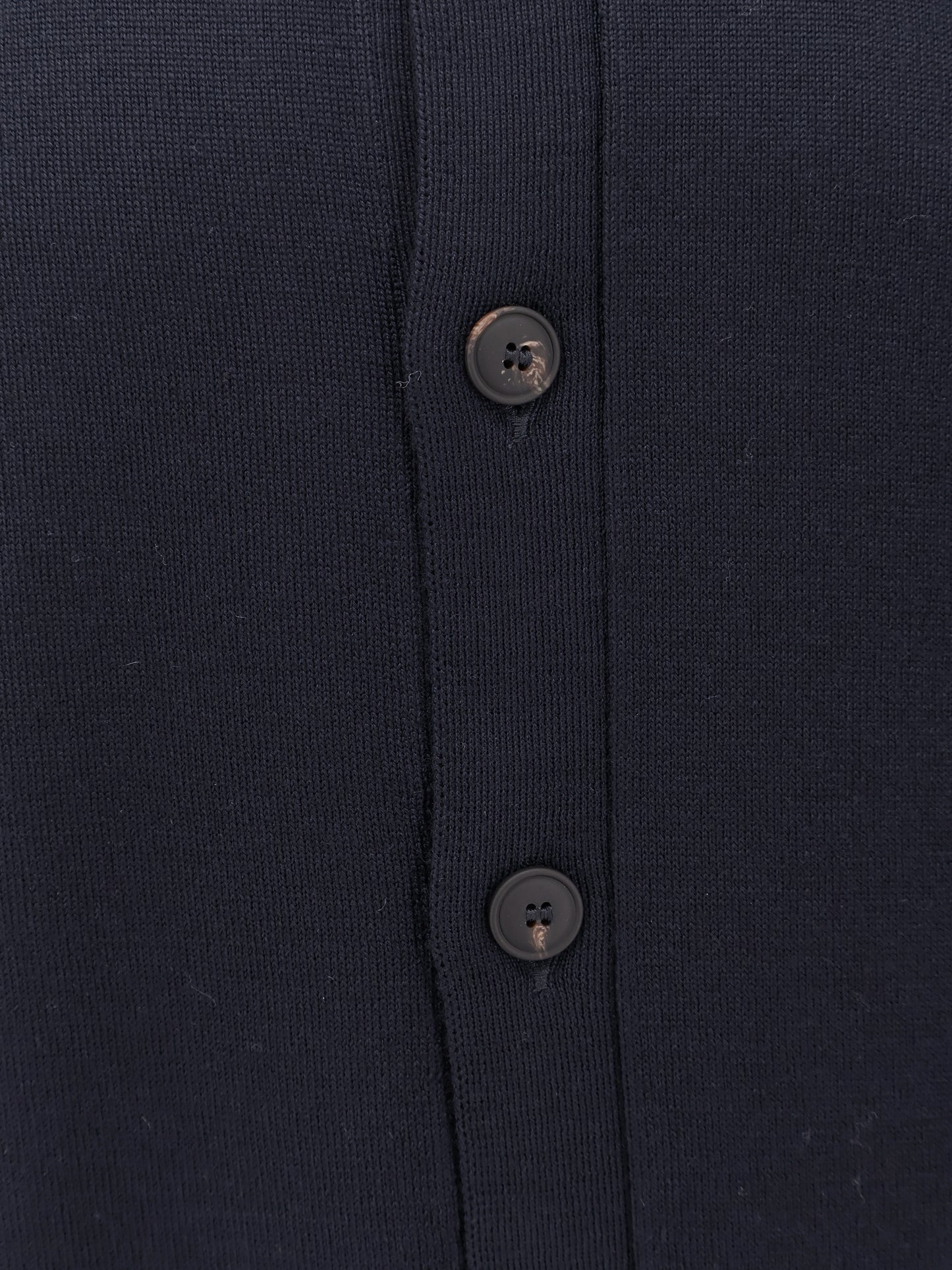 Virgin wool cardigan with collar