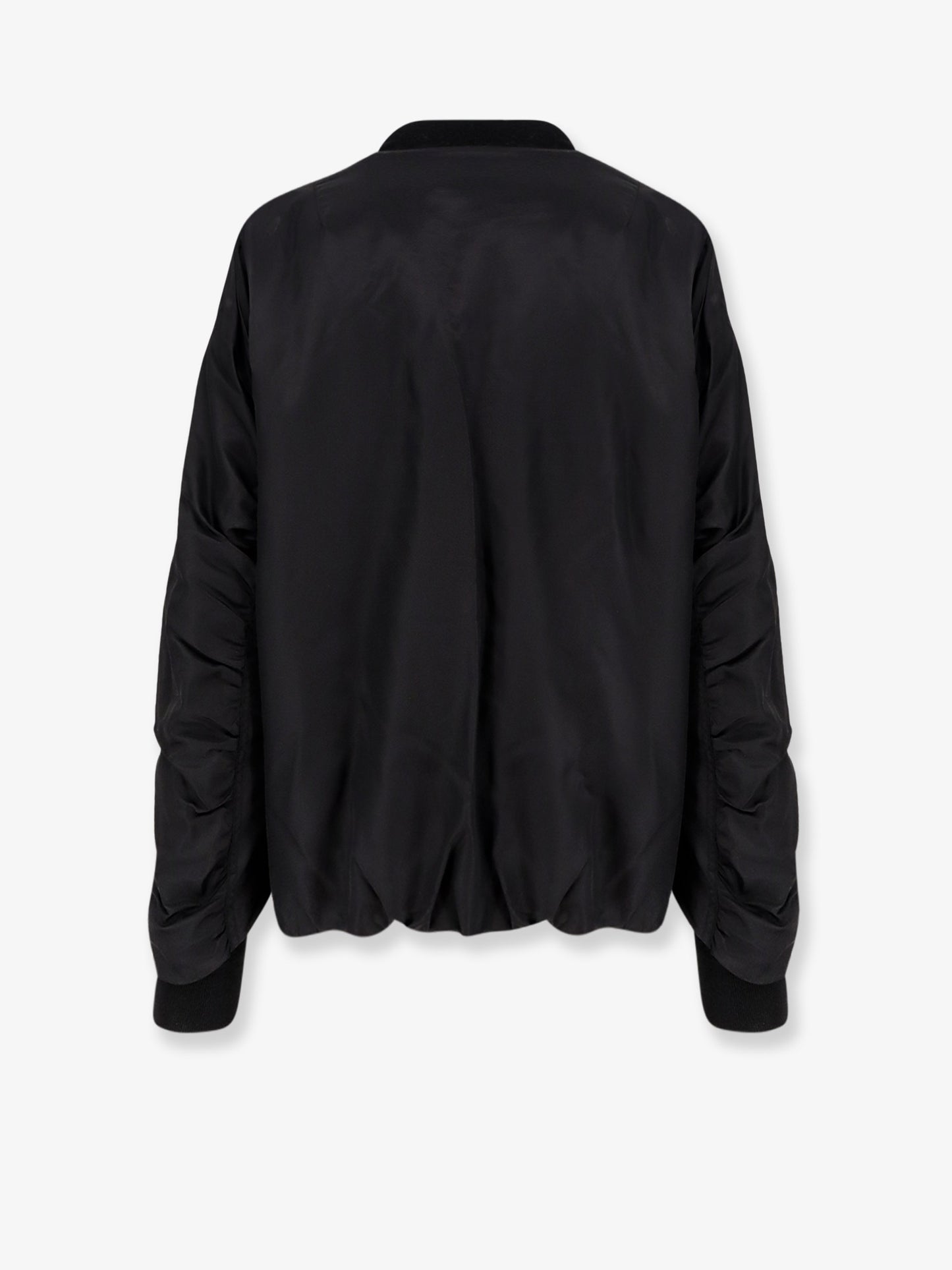 Minimal nylon bomber with padding
