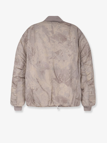 Minimal printed fabric bomber thumbnail