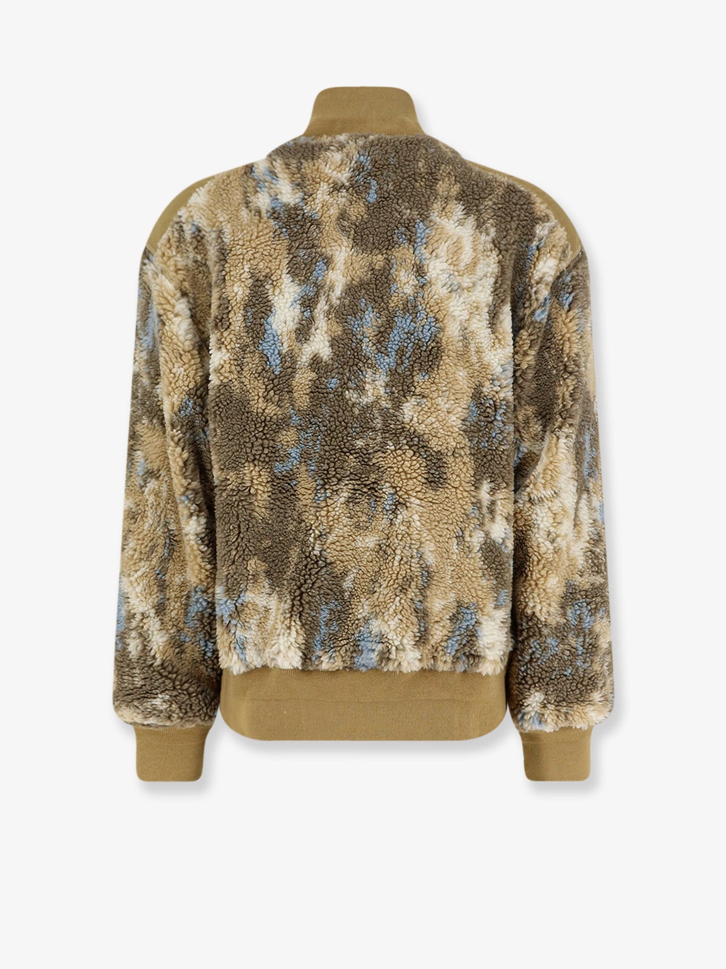 Fleece synthetic fur bomber