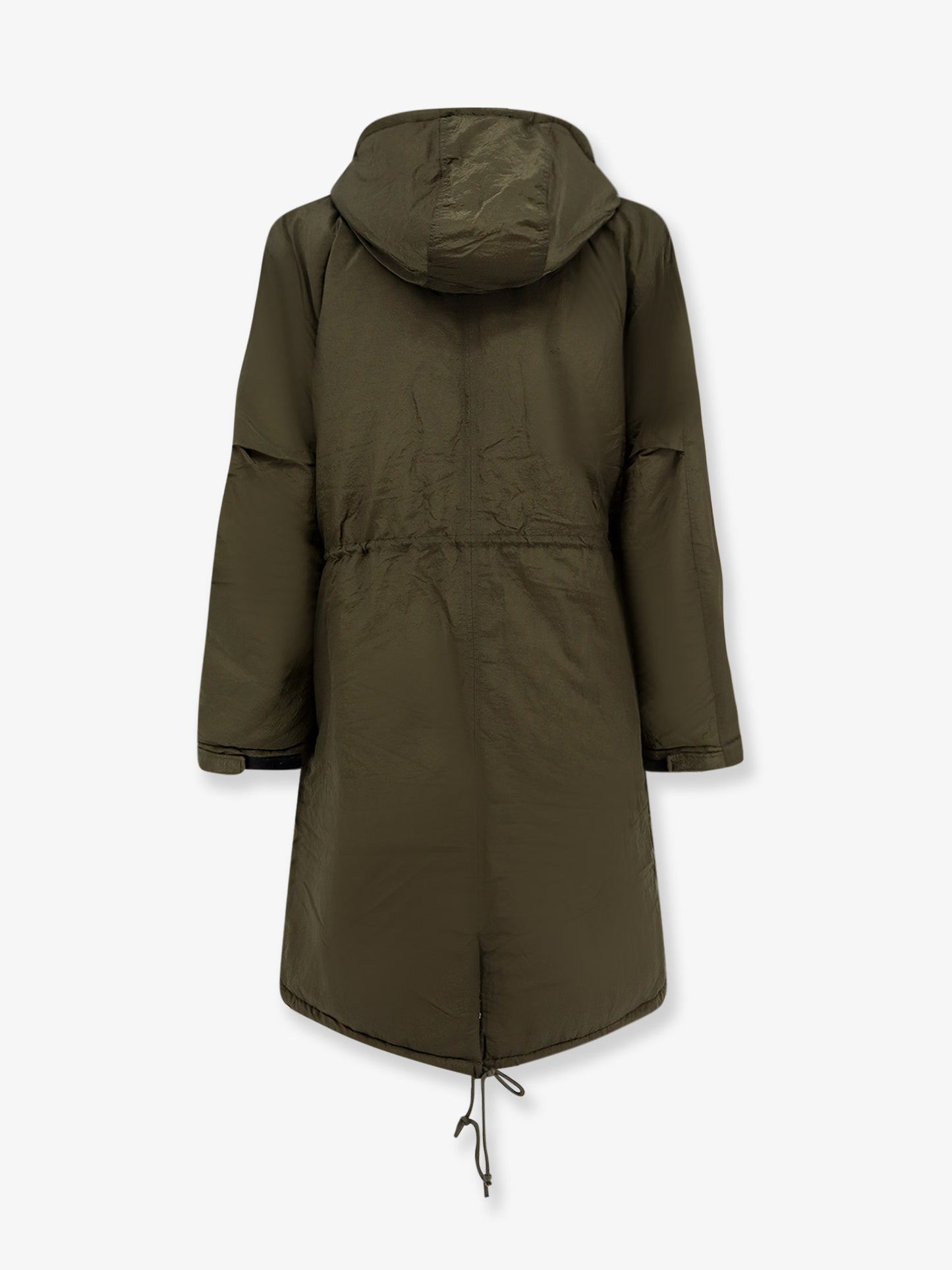 Giubbino lungo in nylon con imbottitura