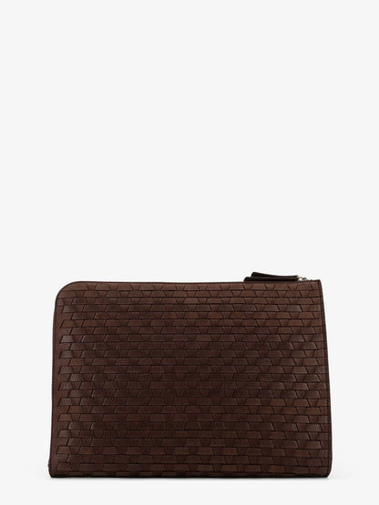 Portadocumenti in pelle con motivo intrecciato thumbnail