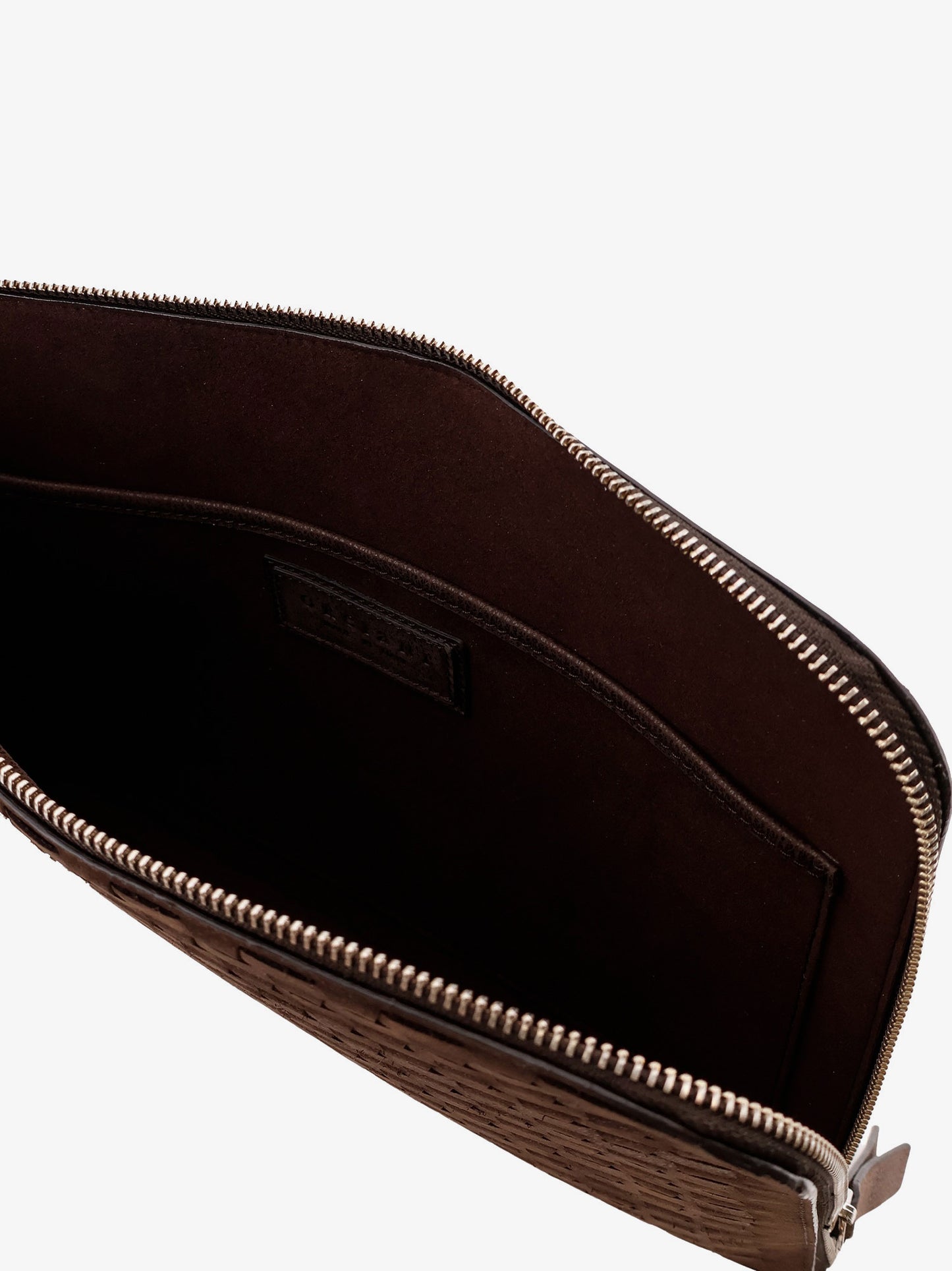 Portadocumenti in pelle con motivo intrecciato