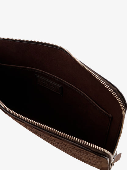 Portadocumenti in pelle con motivo intrecciato thumbnail