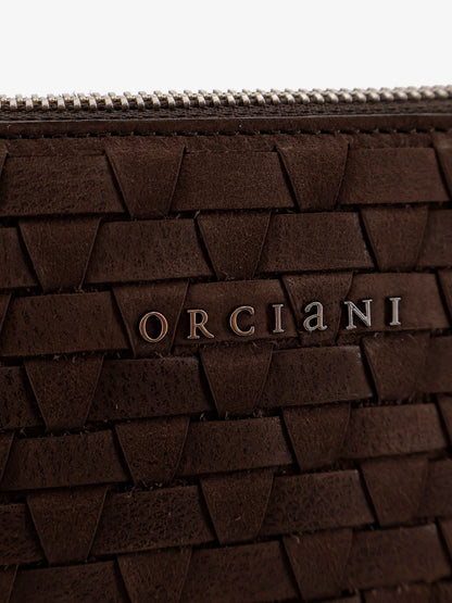 Portadocumenti in pelle con motivo intrecciato thumbnail