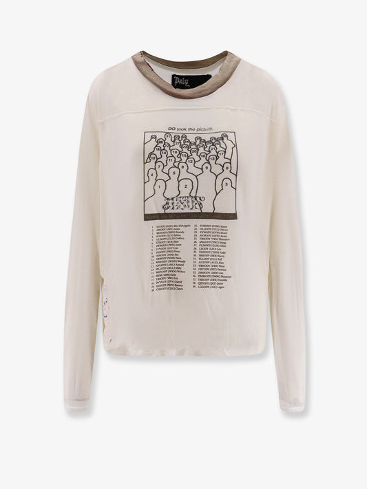 Cotton blend t-shirt with frontal prints