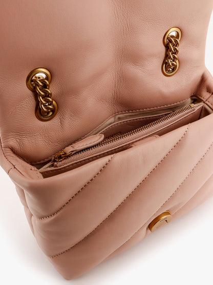 Matelassé leather shoulder bag with iconic love birds buckle thumbnail